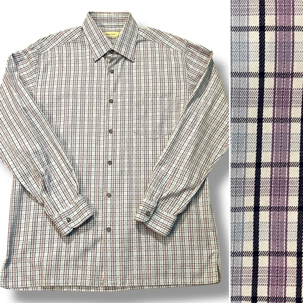 Ermenegildo Zegna Plaid Shirt Button Down Mens Xl